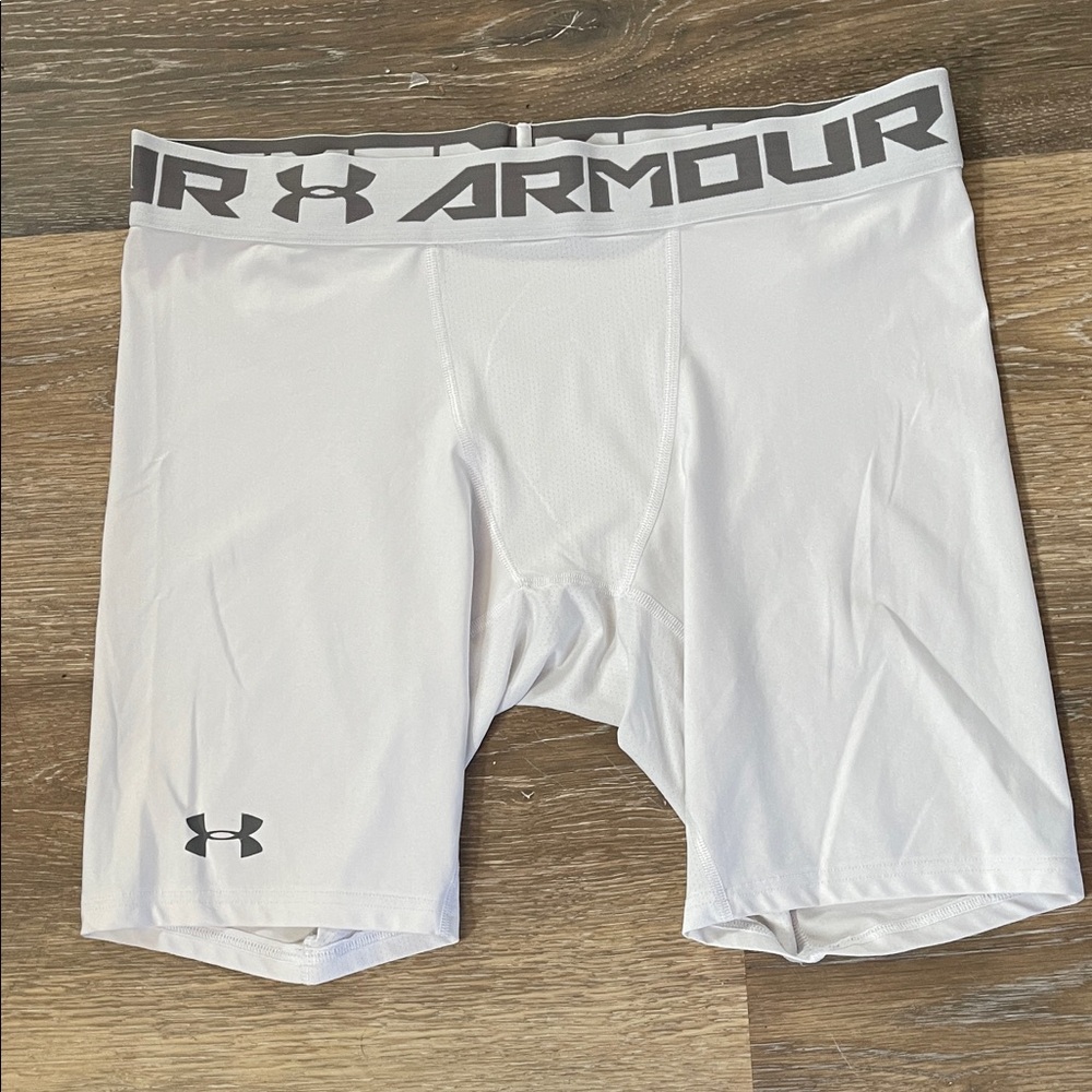 Under Armour Gray and White Performance Shorts